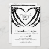 Faire-part de mariage gothique, Mariage d'Hallowee (Devant / Derrière)