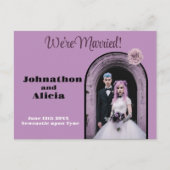 Faire-part de mariage gothique pastel (Devant)