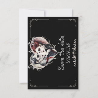 Faire-part de mariage gothique/vampire