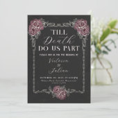 Faire-part de mariage gothique victorien (Debout devant)