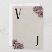 Faire-part de mariage gothique victorien (Dos)