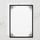 Faire-part de mariage gothique victorien noir blan (Dos)