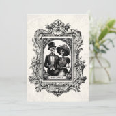 Faire-part de mariage gothique Victorienne Antique (Debout devant)