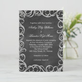 Faire-part de mariage gothique Vintage (Debout devant)