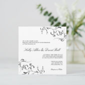 Faire-part de mariage| Grace florale II|wblk (Debout devant)