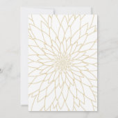 Faire-part de mariage, grandes portes, dahlia géom (Dos)