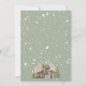 Faire-Part de Mariage Grange Rustique d'Hiver en F (Dos)
