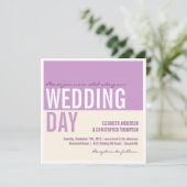 Faire-part de mariage graphique moderne audacieux (Debout devant)
