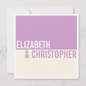 Faire-part de mariage graphique moderne audacieux (Dos)