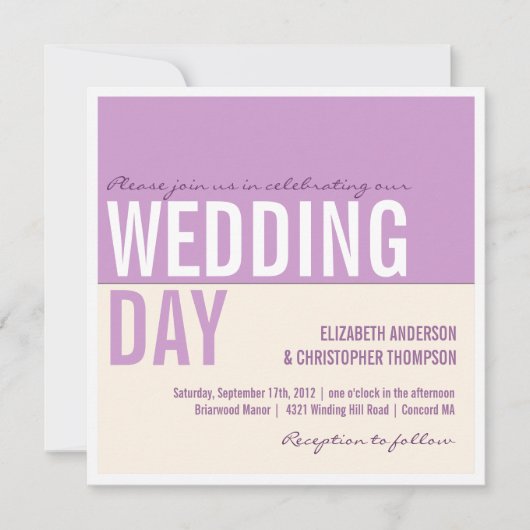 Faire-part de mariage graphique moderne audacieux (Devant)