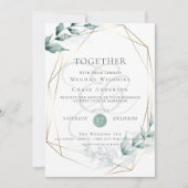 Faire-part de mariage | Grayed Jade Green Botanica (Devant)
