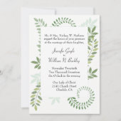 Faire-part de mariage Green Ferns (Devant)