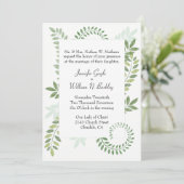 Faire-part de mariage Green Ferns (Debout devant)