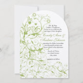 Faire-part de mariage Greenery Birds & Swirls #17 (Devant)