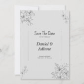 Faire-part de mariage gris (Devant)