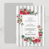 Faire-part de mariage gris Antarctique (Devant / Derrière)
