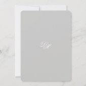 Faire-part de mariage gris Antarctique (Dos)