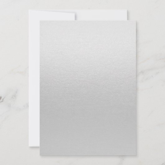 Faire-part de mariage gris avec feuille d'or charm (Dos)