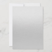 Faire-part de mariage gris avec feuille dorée char (Dos)