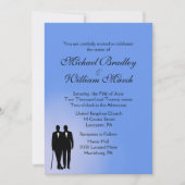 Faire-part de mariage gris bleu (Devant)