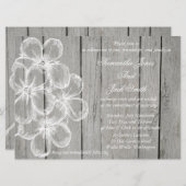 Faire-part de mariage gris-country (Devant / Derrière)