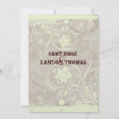 Faire-part de mariage gris de Shabby Parchby (Dos)