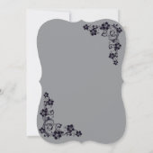 Faire-part de mariage gris / design simple et roma (Dos)