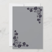 Faire-part de mariage gris / design simple et roma (Dos)