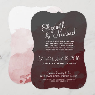 Faire-part de mariage gris et marron
