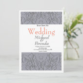 Faire-part de mariage gris pierre (Debout devant)