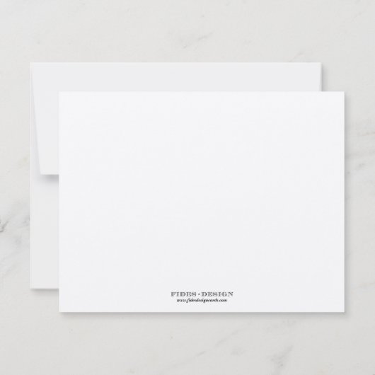 Faire-part de mariage gris simple et chic avec ref (Dos)