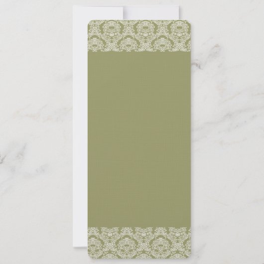 Faire-part de mariage Gris vert Damask (Dos)