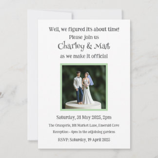 Faire-part de mariage Groom Groom Cake Topper Quir