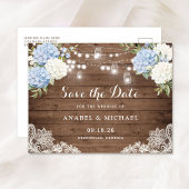 Faire-part de mariage Guirlande en bois Hydrangea