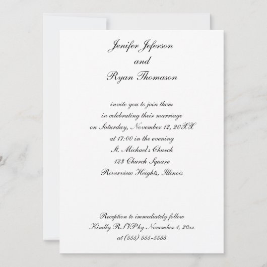 faire-part de mariage halloween (Dos)