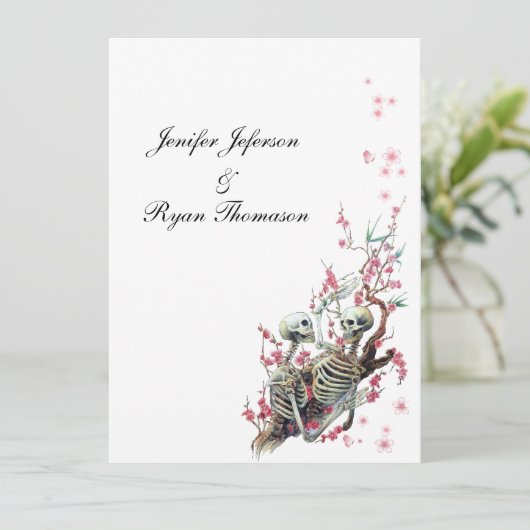 faire-part de mariage halloween (Debout devant)