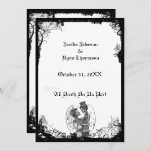 faire-part de mariage halloween