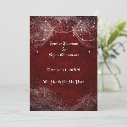 faire-part de mariage halloween (Debout devant)