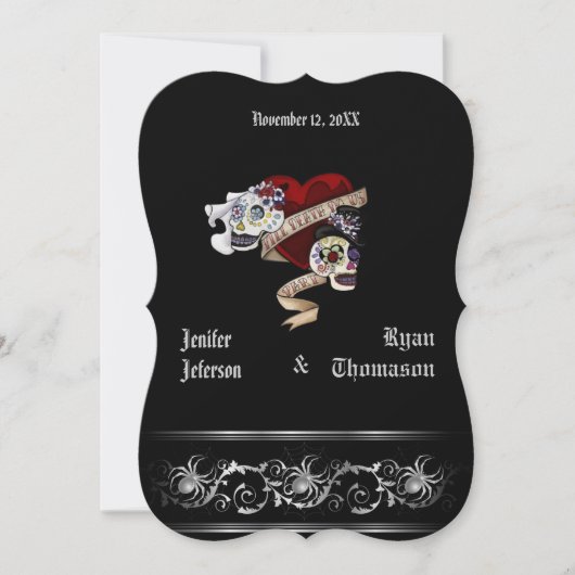 faire-part de mariage halloween (Devant)