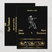 faire-part de mariage halloween (Devant / Derrière)