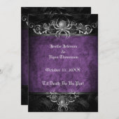 faire-part de mariage halloween (Devant / Derrière)