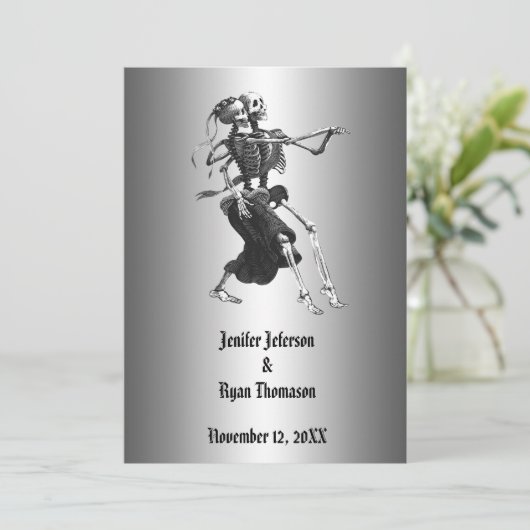 faire-part de mariage halloween (Debout devant)