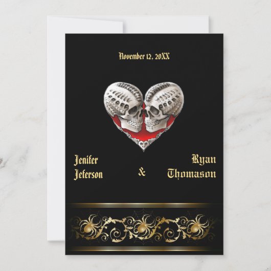 faire-part de mariage halloween (Devant)