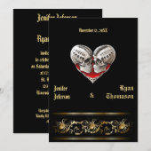 faire-part de mariage halloween (Devant / Derrière)