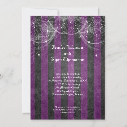 faire-part de mariage halloween (Dos)