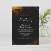 Faire-part de mariage - Halloween gothique élégant (Debout devant)