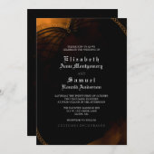 Faire-part de mariage - Halloween gothique élégant (Devant / Derrière)