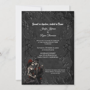 Faire-part de mariage Halloween gothique sombre