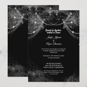 Faire-part de mariage Halloween gothique sombre