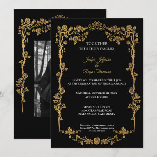 Faire-part de mariage Halloween gothique sombre